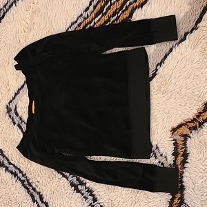 Juicy Off-Shoulder Velour Sweater